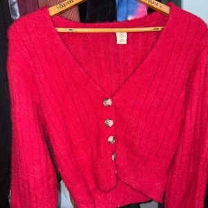 Urban Outfitters Vibrant Red Cardigan